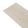 Deski podłogowe 18 pcs Dąb klasyczny biały 2,51 m² PVC