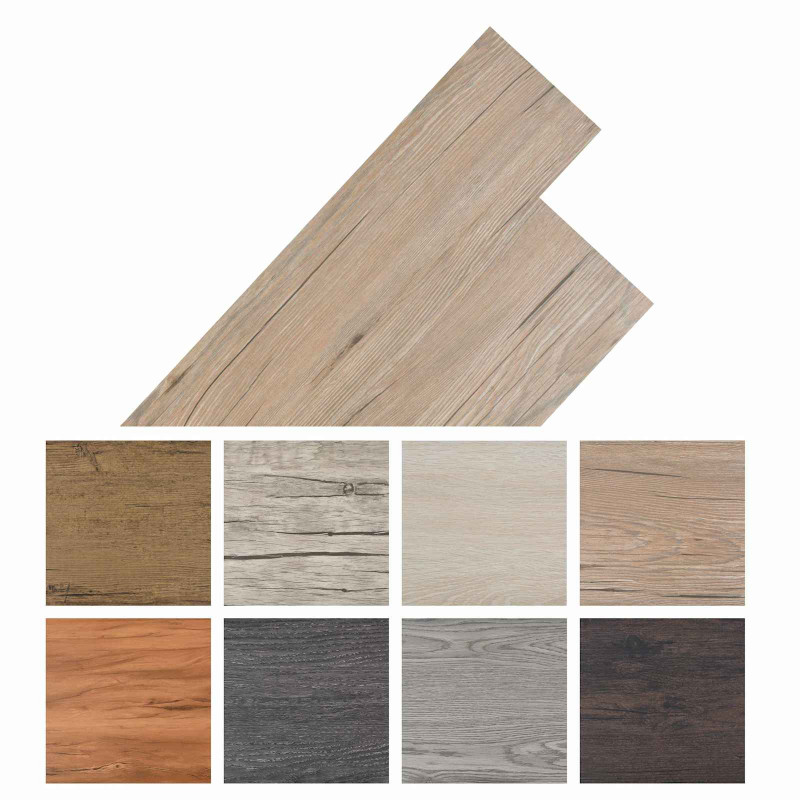 Deski podłogowe 18 pcs Dąb brązowy 2,51 m² PVC