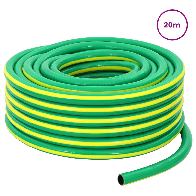 Wąż ogrodowy 5-warstwowy Zielony i Żółty 1 / 2'' 20 m PVC