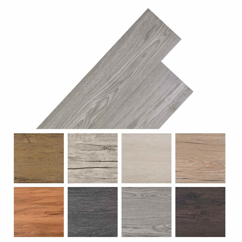 Deski podłogowe 18 pcs Ciemnoszary 2,51 m² PVC