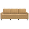 Sofa 3-osobowa, brązowa, 180 cm, tapicerowana aksamitem