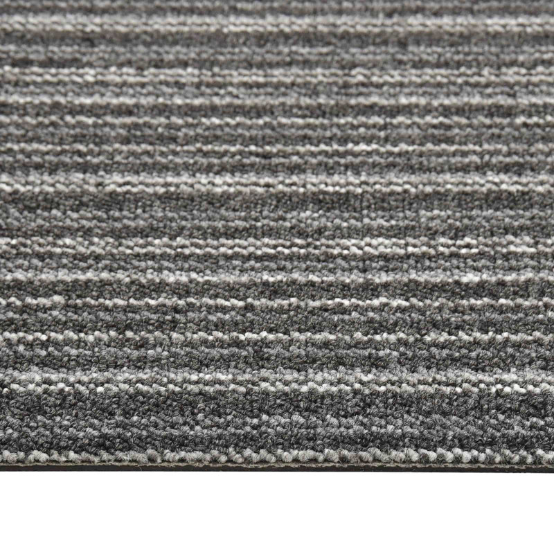 Dywan 20 pcs Antracytowy w paski 50 x 50 cm 100% polipropylen