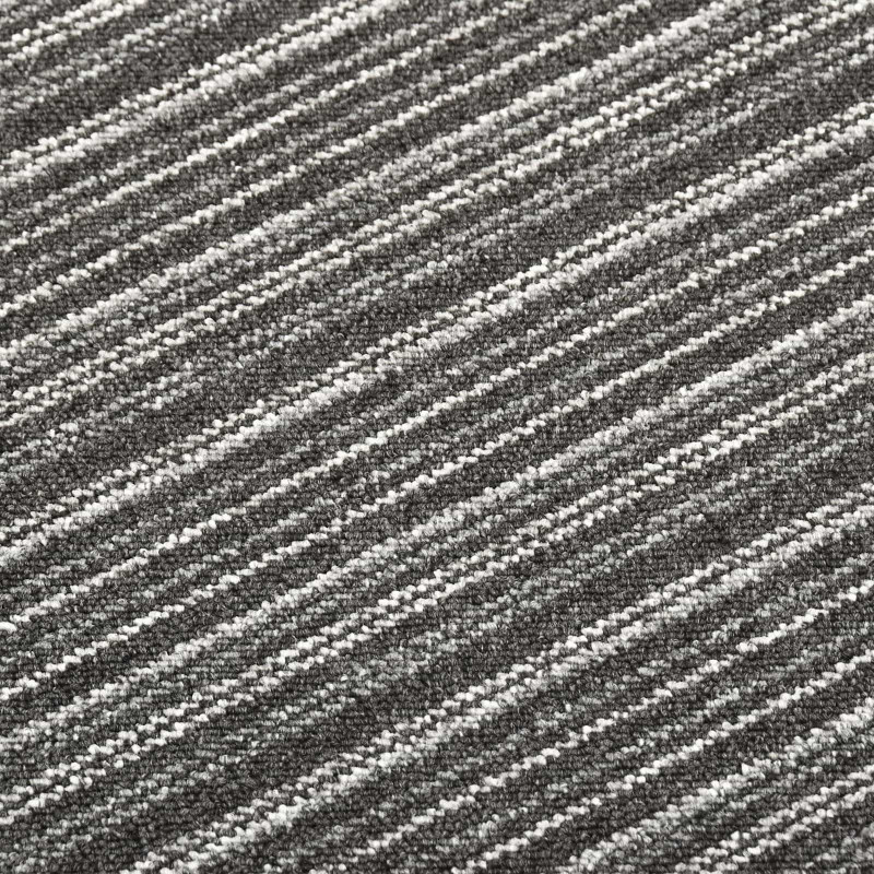 Dywan 20 pcs Antracytowy w paski 50 x 50 cm 100% polipropylen