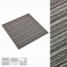 Dywan 20 pcs Antracytowy w paski 50 x 50 cm 100% polipropylen