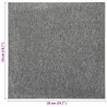 Dywan 20 pcs Szary 50 x 50 cm 100% polipropylen