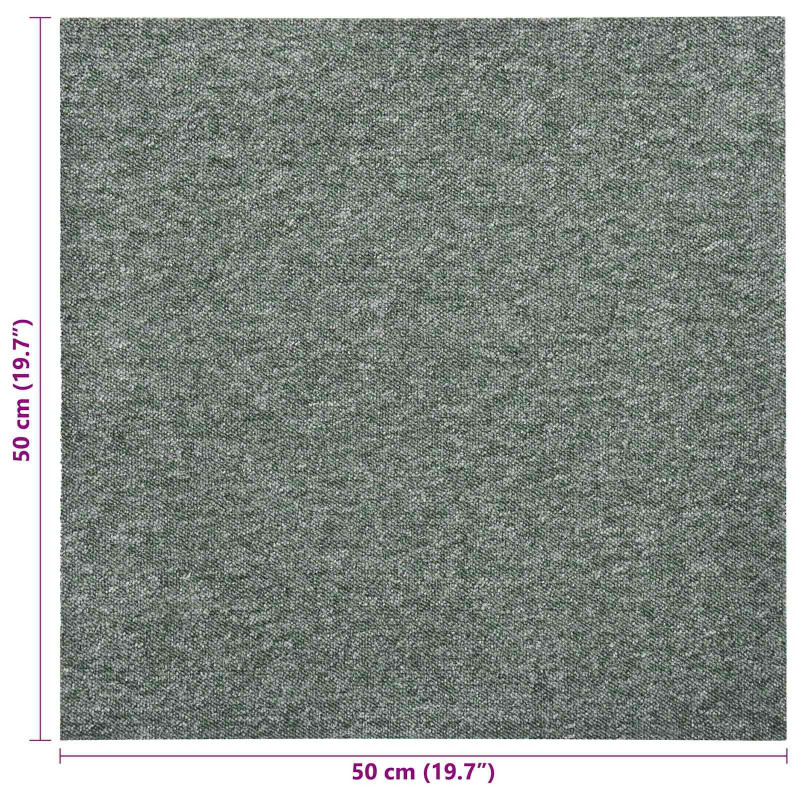 Dywan 20 pcs Zielony 50 x 50 cm 100% polipropylen
