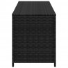 Skrzynia ogrodowa, czarna, 150 x 50 x 60 cm, rattan PE