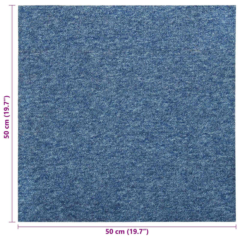 Dywan 20 pcs Niebieski 50 x 50 cm 100% polipropylen