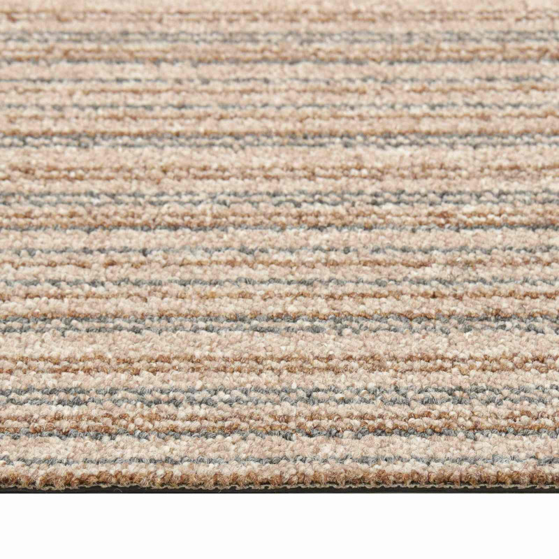 Dywan 20 pcs Beżowy w paski 50 x 50 cm 100% polipropylen