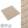 Dywan 20 pcs Beżowy w paski 50 x 50 cm 100% polipropylen
