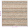 Dywan 20 pcs Beżowy w paski 50 x 50 cm 100% polipropylen