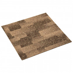 Dywan podłogowy 20 pcs Brązowy 50 x 50 cm PP