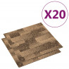 Dywan podłogowy 20 pcs Brązowy 50 x 50 cm PP