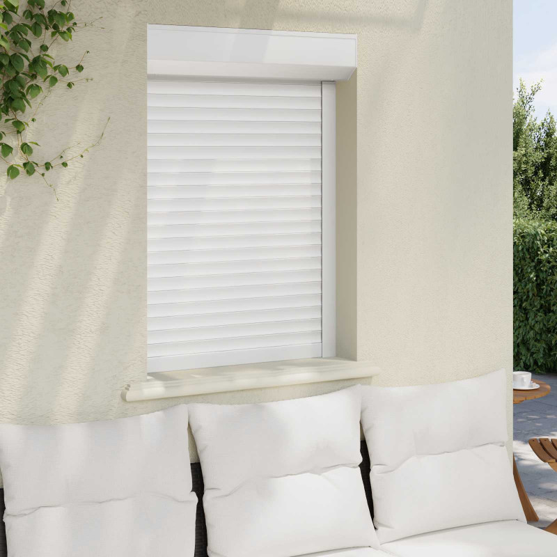 Roleta Biały 70 x 100 cm Aluminium i poliuretan