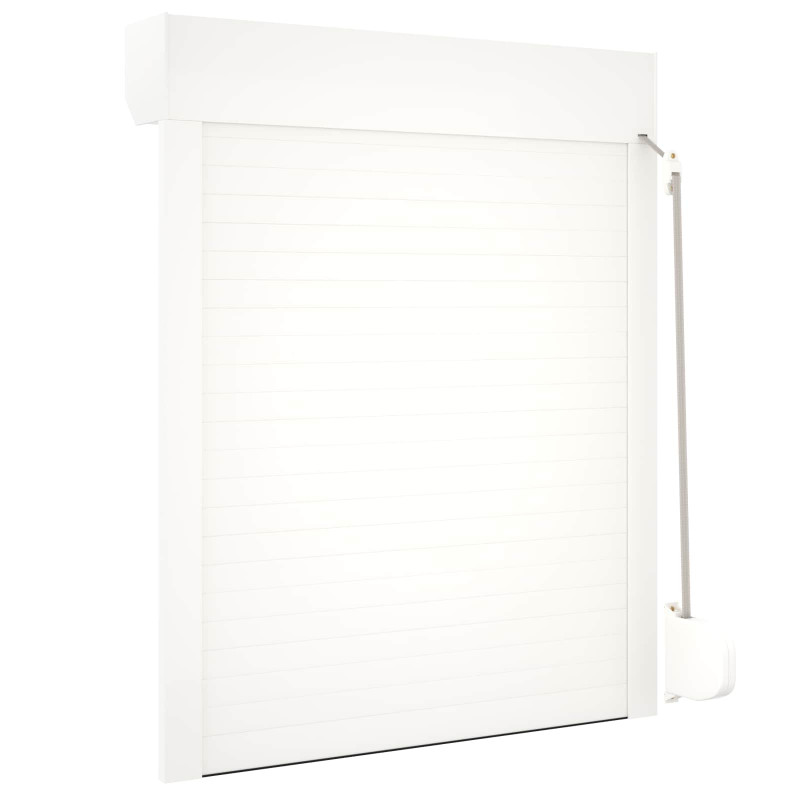 Roleta Biały 80 x 100 cm Aluminium i poliuretan
