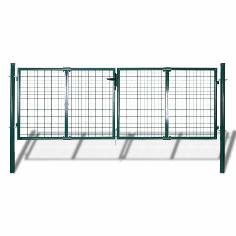 Brama ogrodzeniowa stalowa 300x125 cm zielona