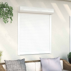 Roleta Biały 100 x 130 cm Aluminium i poliuretan