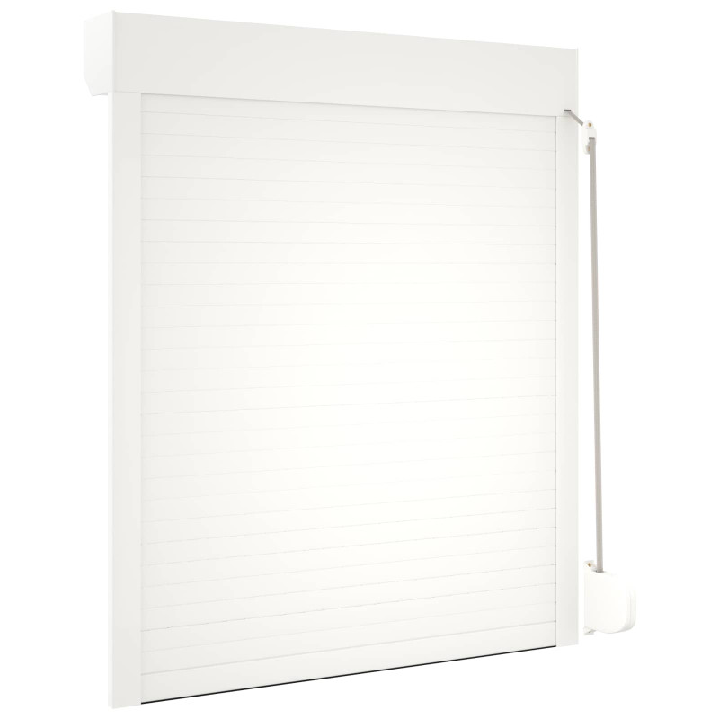 Roleta Biały 100 x 130 cm Aluminium i poliuretan