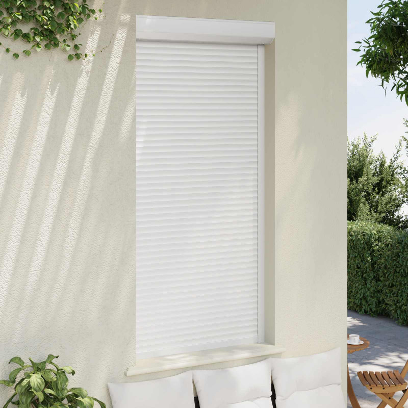 Roleta Biały 100 x 210 cm Aluminium i poliuretan