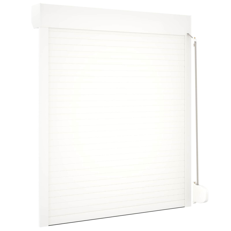 Roleta Biały 110 x 130 cm Aluminium i poliuretan