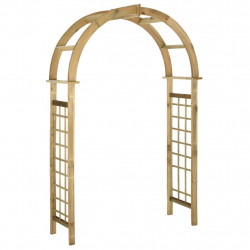 Pergola ogrodowa zwieńczona łukiem, impregnowane drewno sosnowe