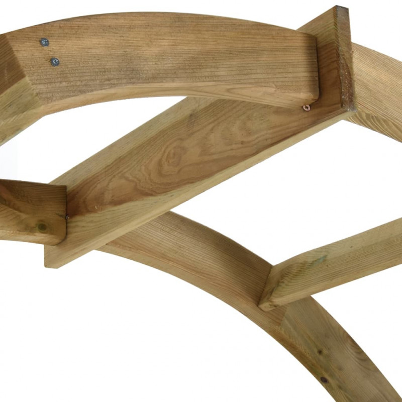 Pergola ogrodowa zwieńczona łukiem, impregnowane drewno sosnowe
