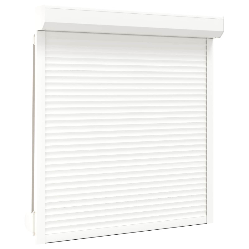 Roleta Biały 130 x 140 cm Aluminium i poliuretan