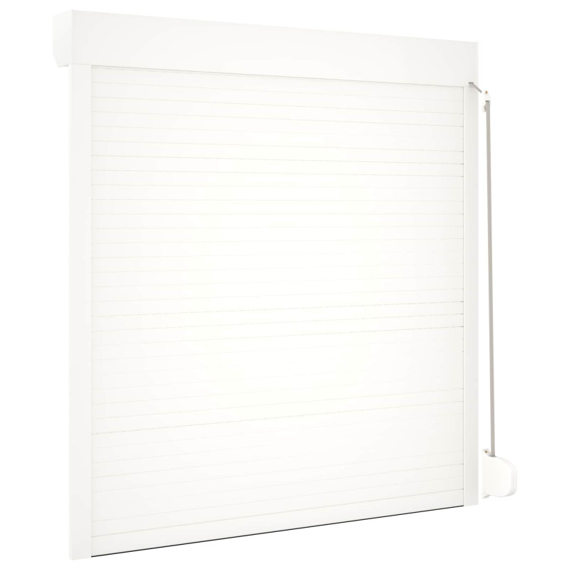Roleta Biały 130 x 140 cm Aluminium i poliuretan
