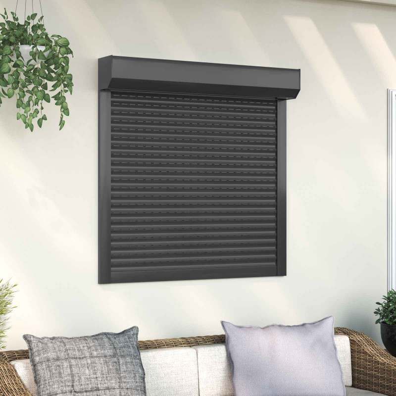 Roleta Antracyt 100 x 100 cm Aluminium i poliuretan