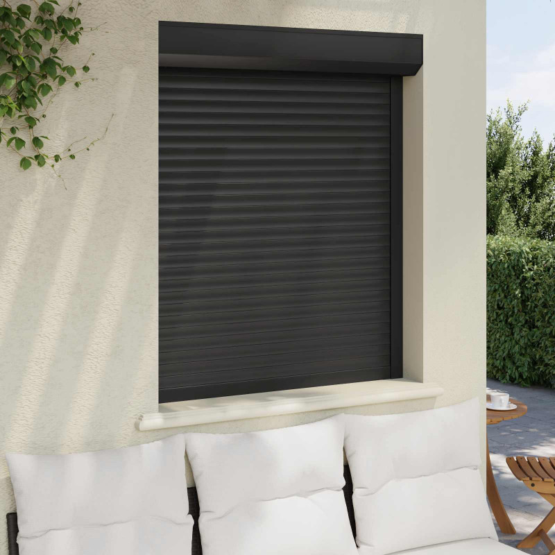 Roleta Antracyt 100 x 120 cm Aluminium i poliuretan