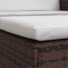 Sofa ogrodowa, rattan PE, brązowa