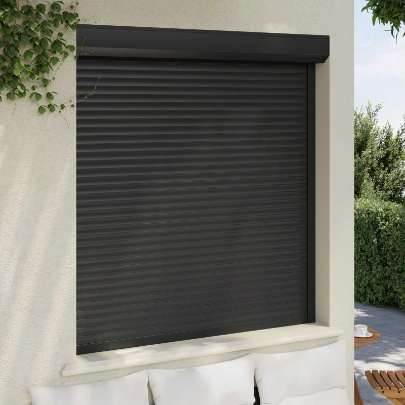 Roleta Antracyt 140 x 150 cm Aluminium i poliuretan