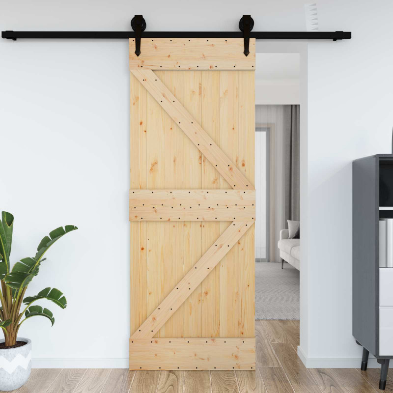 Drzwi NARVIK Naturalny 70 x 210 cm Lite Drewno Sosnowe