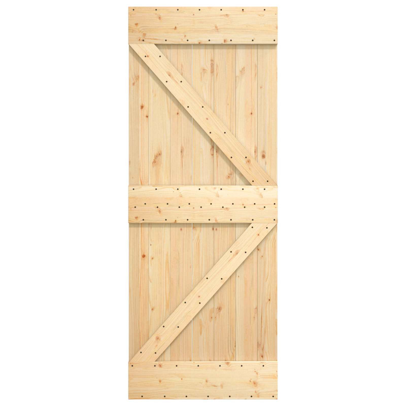 Drzwi NARVIK Naturalny 70 x 210 cm Lite Drewno Sosnowe