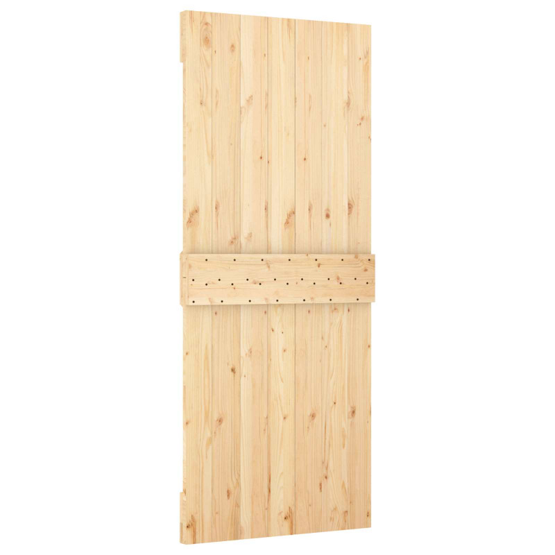 Drzwi NARVIK Naturalny 85 x 210 cm Lite Drewno Sosnowe