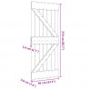 Drzwi NARVIK Naturalny 85 x 210 cm Lite Drewno Sosnowe