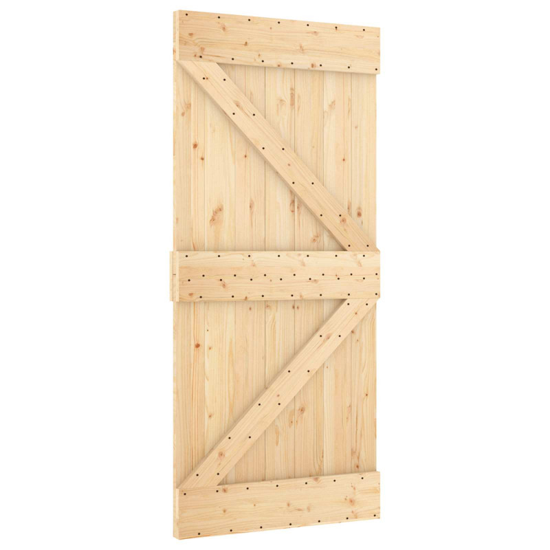 Drzwi NARVIK Naturalny 95 x 210 cm Lite Drewno Sosnowe