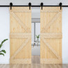 Drzwi NARVIK Naturalny 95 x 210 cm Lite Drewno Sosnowe