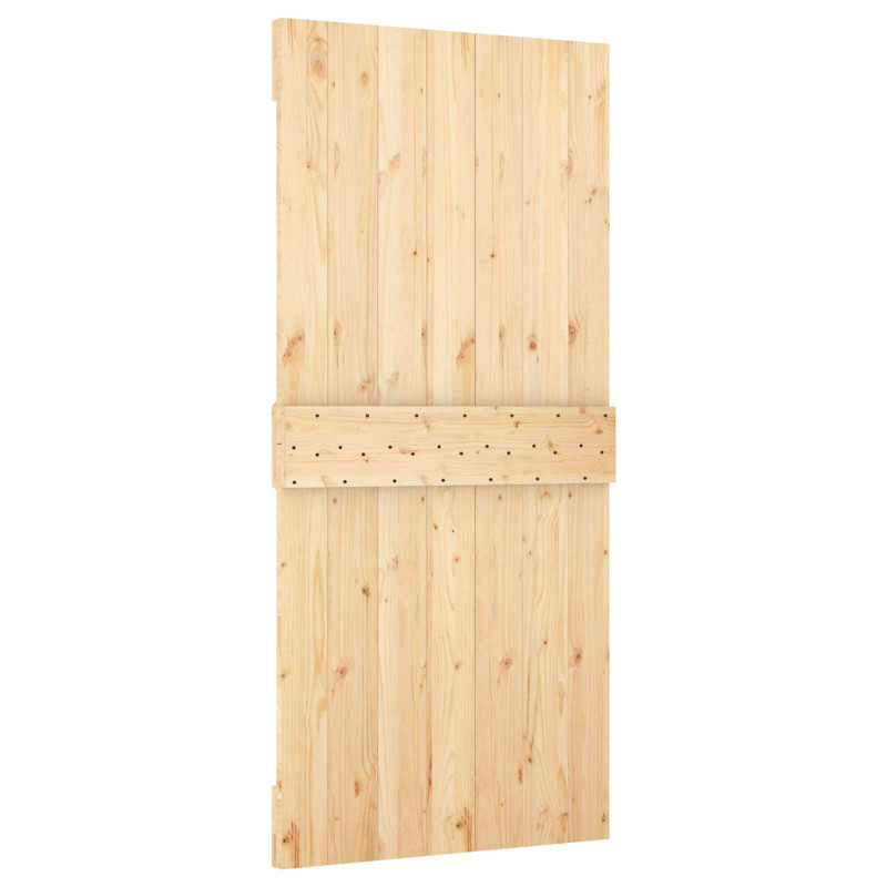 Drzwi NARVIK Naturalny 95 x 210 cm Lite Drewno Sosnowe