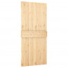 Drzwi NARVIK Naturalny 95 x 210 cm Lite Drewno Sosnowe