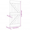 Drzwi NARVIK Naturalny 95 x 210 cm Lite Drewno Sosnowe