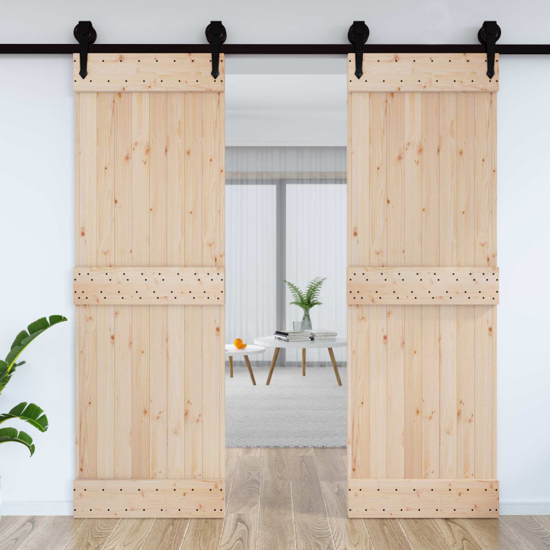 Drzwi NARVIK Naturalny 70 x 210 cm Lite Drewno Sosnowe