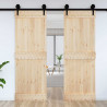 Drzwi NARVIK Naturalny 80 x 210 cm Lite Drewno Sosnowe