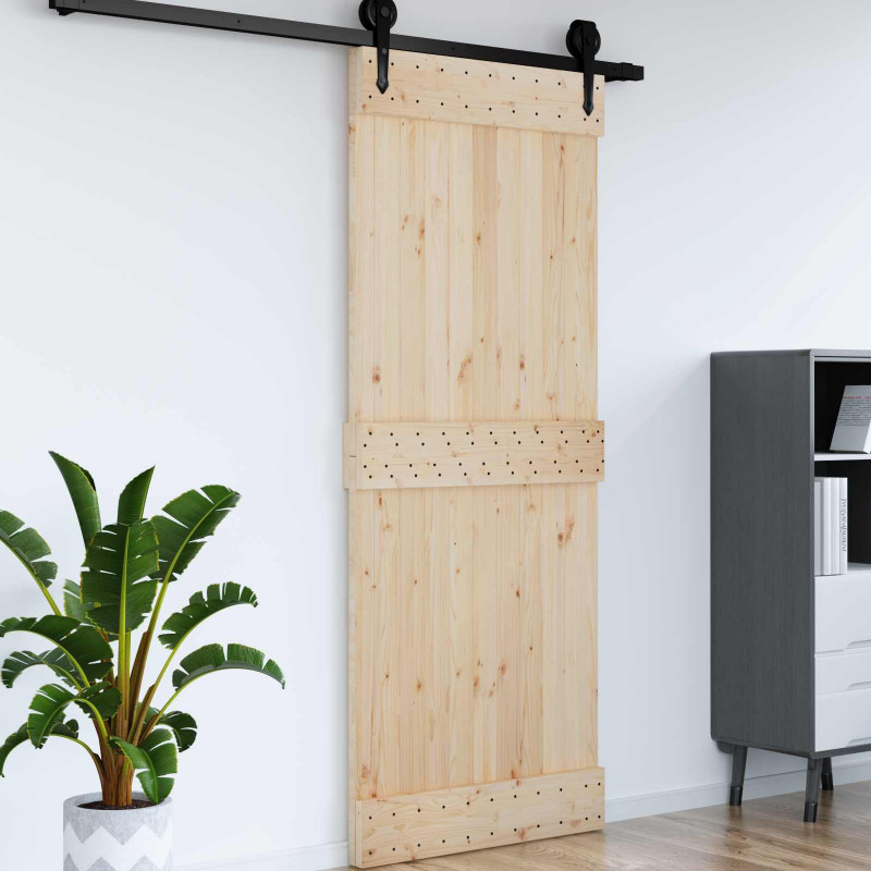 Drzwi NARVIK Naturalny 90 x 210 cm Lite Drewno Sosnowe