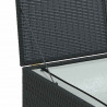 Skrzynia ogrodowa, czarna, 150 x 100 x 100 cm, rattan PE