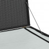 Skrzynia ogrodowa, czarna, 150 x 100 x 100 cm, rattan PE