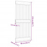 Drzwi NARVIK Naturalny 90 x 210 cm Lite Drewno Sosnowe
