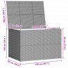 Skrzynia ogrodowa, czarna, 150 x 100 x 100 cm, rattan PE