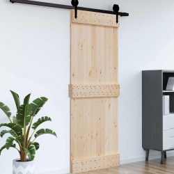 Drzwi NARVIK Naturalny 95 x 210 cm Lite Drewno Sosnowe