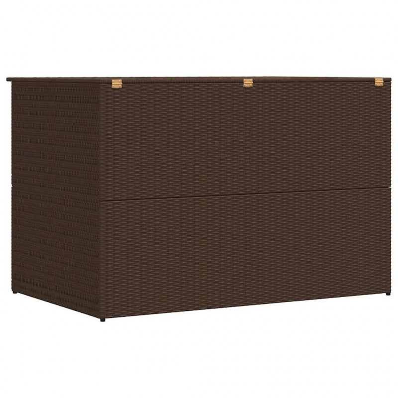 Skrzynia ogrodowa, brązowa, 150 x 100 x 100 cm, rattan PE